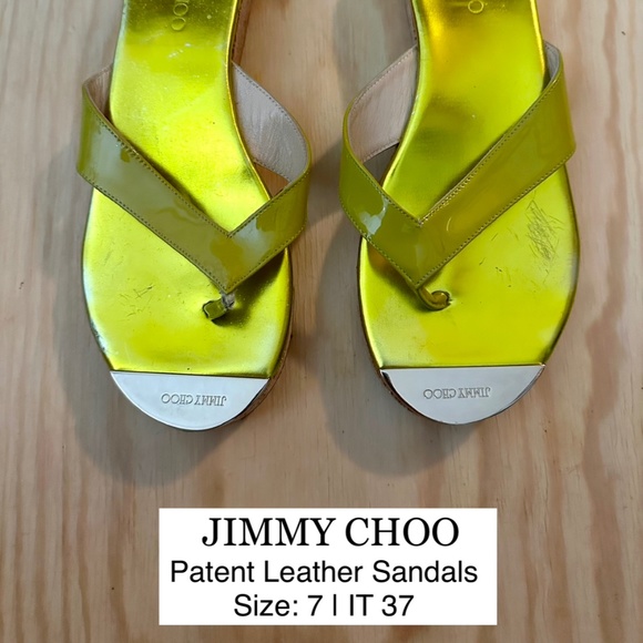 JIMMY CHOO Patent Leather Sandals - Picture 2 of 8
